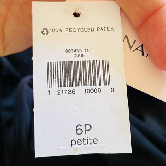 NWT Banana Republic Dress Black Criss Cross Cut OUt Ruffle Flare Hem Sleeveless - Picture 8 of 12